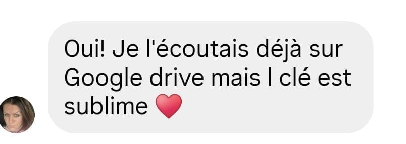 Capture d'un retour client, envoyé par WhatsApp