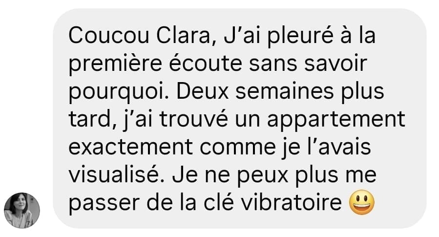 Capture d'un retour client, envoyé par WhatsApp