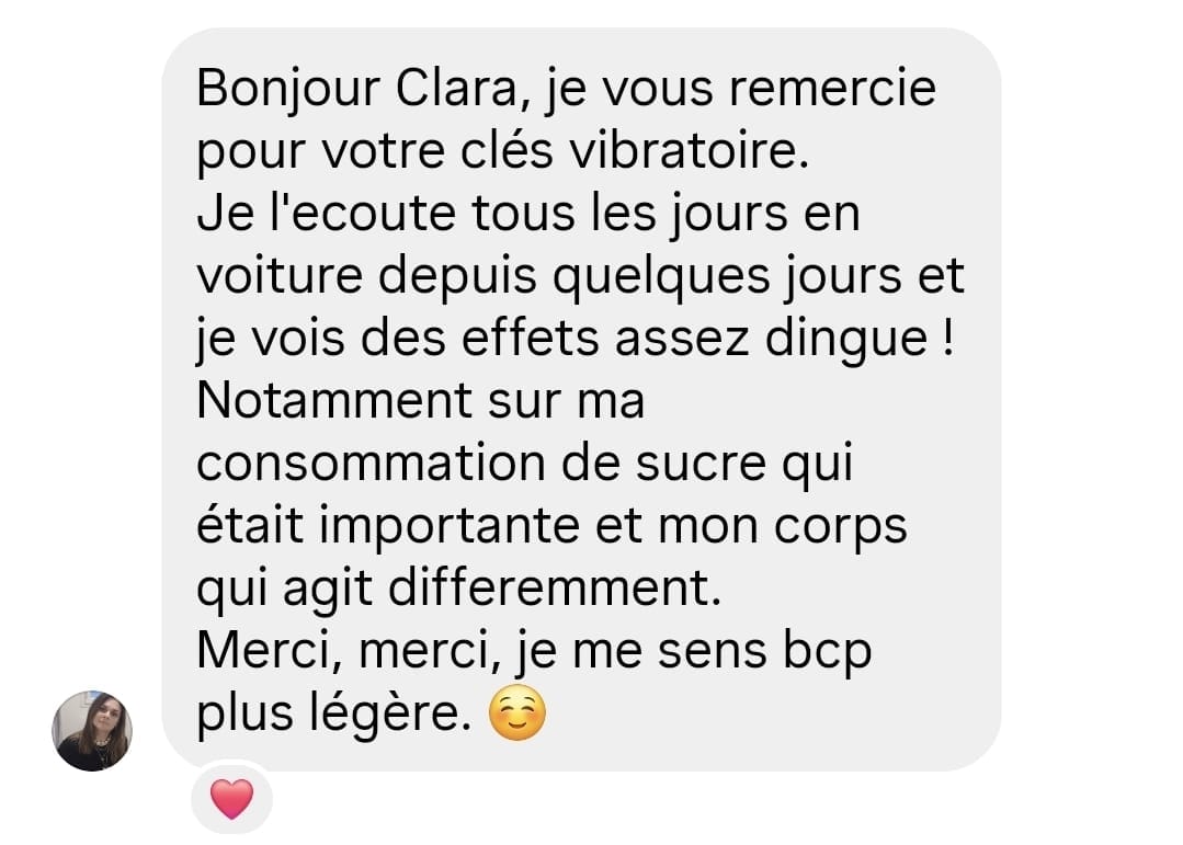 Capture d'un retour client, envoyé par WhatsApp